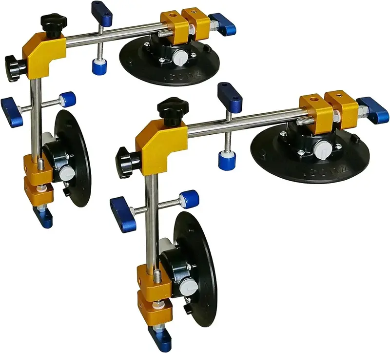 Professional 6-Inch 90-Degree Countertop Seam Setter with Suction Cup – Granite, Marble & Stone Slab Alignment Tool (2-Pack)