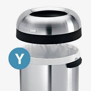 simplehuman Code Y Custom Fit Trash Can Liner, 200 Pack, 115 L/ 30 Gallon