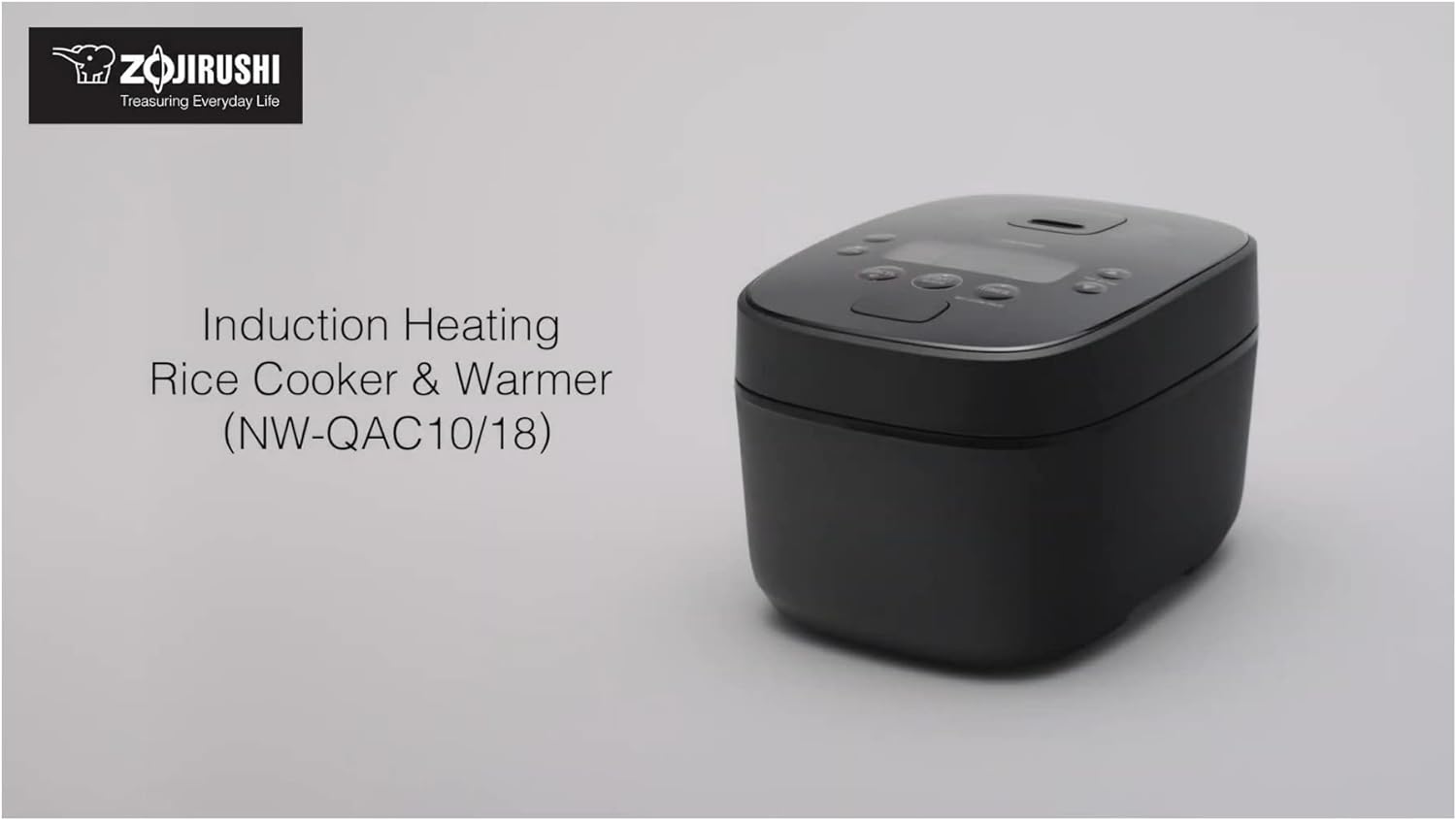 Induction Rice Cooker and Warmer, 5.5 Cup Capacity, Black, 9.25 x 12.25 x 7.88
