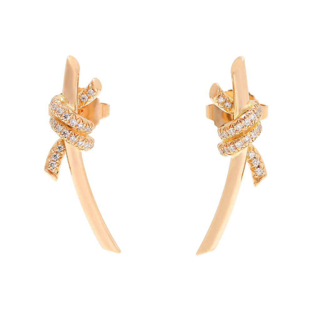 Tiffany & Co. Knot Earrings 18K Rose Gold 69526136