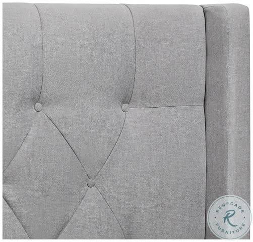 Hilton Headboard Light Gray Linen King