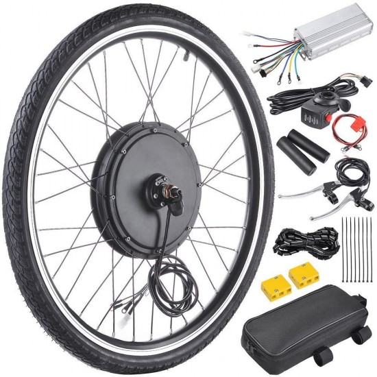 48V 1000W 26″ Front Wheel Electric Bicycle Motor Kit Bicycle Cycling Engine with Dual Mode Controller