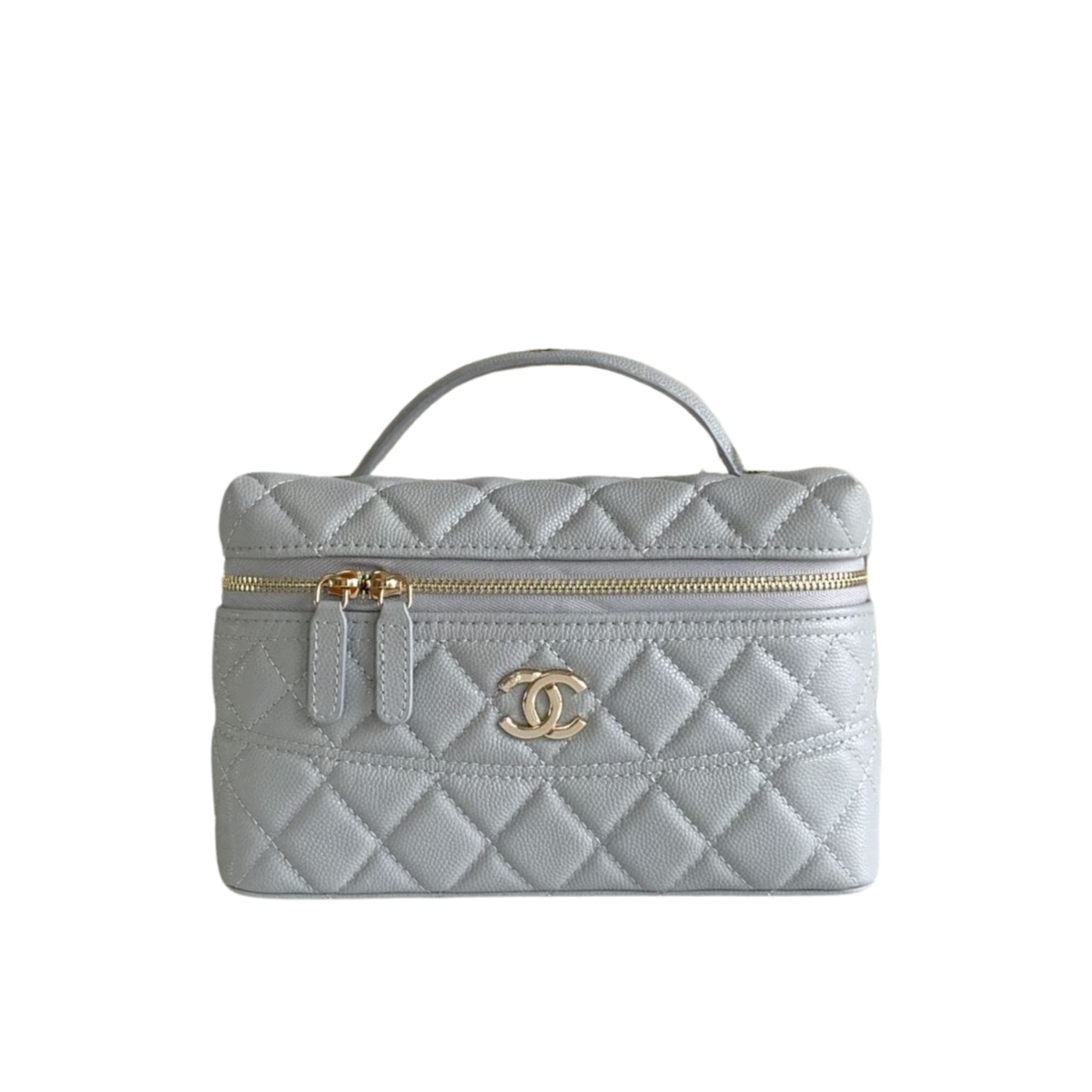 Chanel 25C Vanity Case Light Blue 20cm