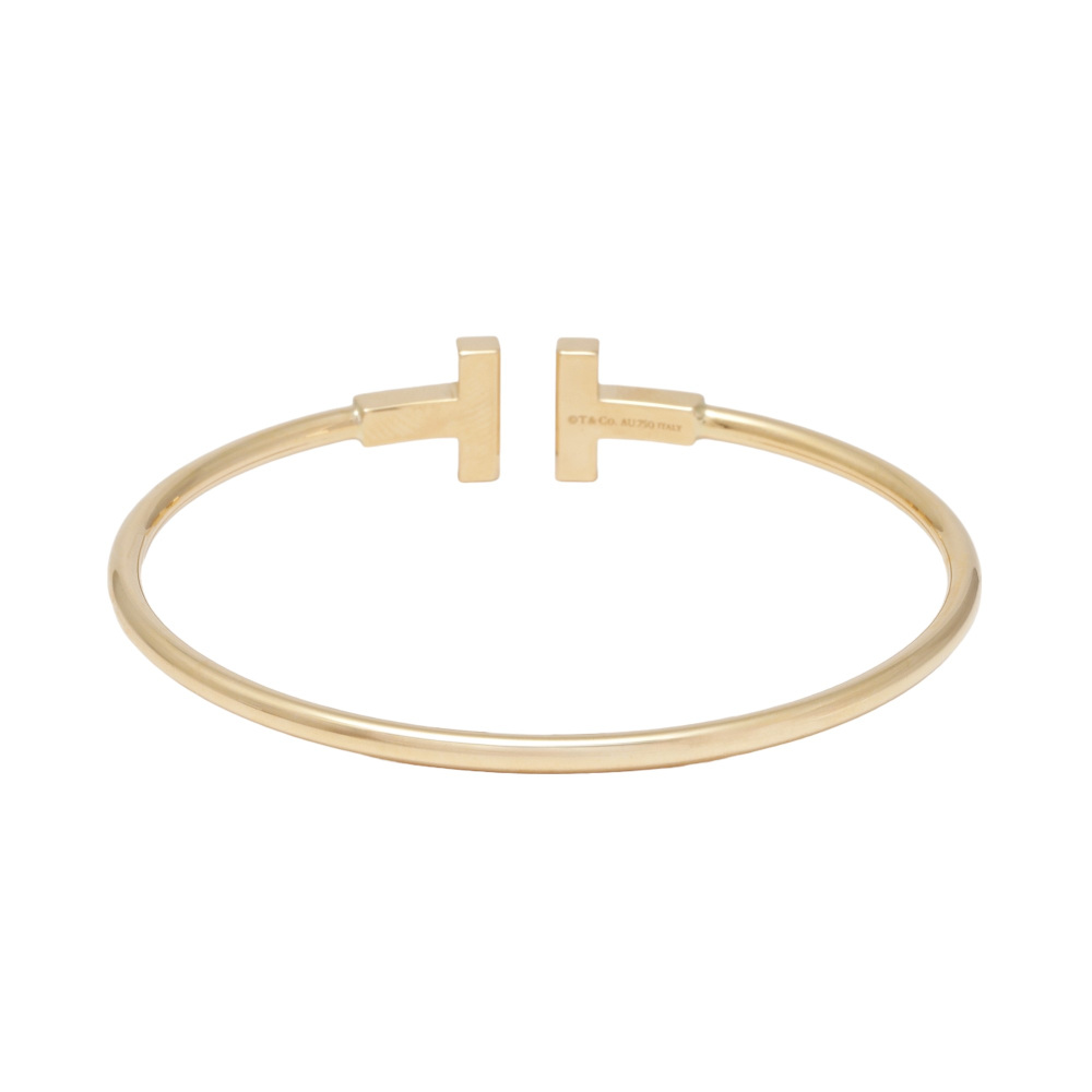 Tiffany & Co. Tiffany T Diamond Wire Bracelet 18K Yellow Gold 60010756