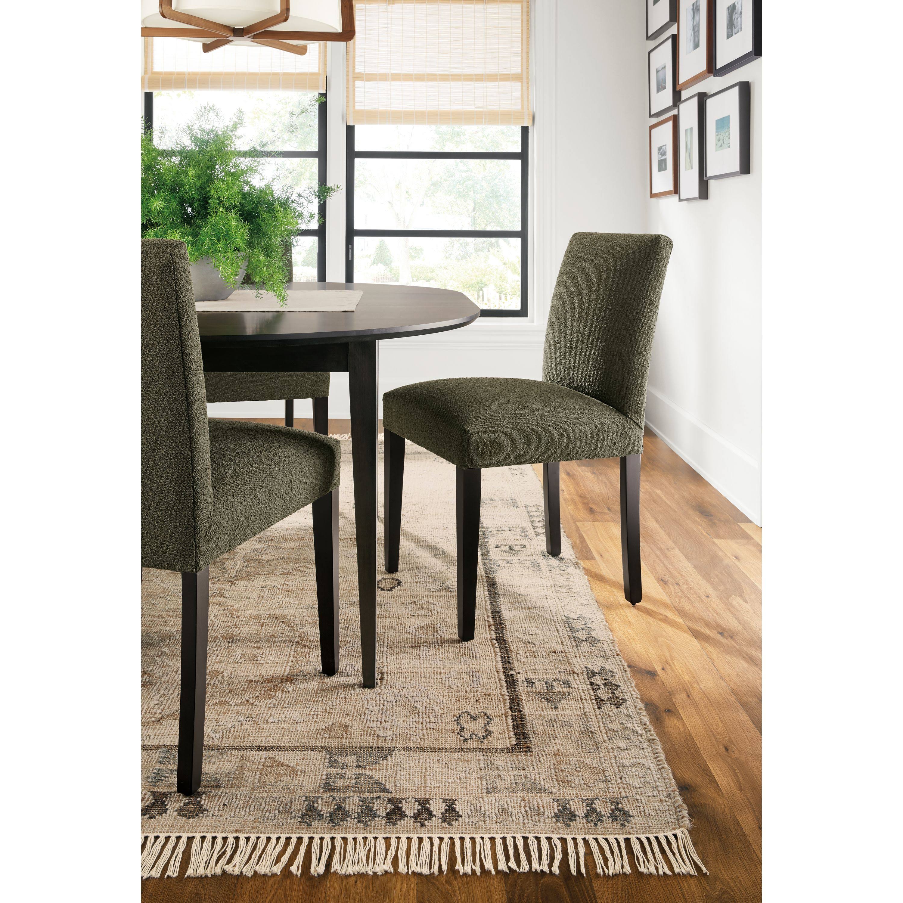 Room u0026 Board | Modern Peyton Side Chair in Flint Oatmeal w/ Charcoal Legs Brown Grey - Fade-resistant Fabric