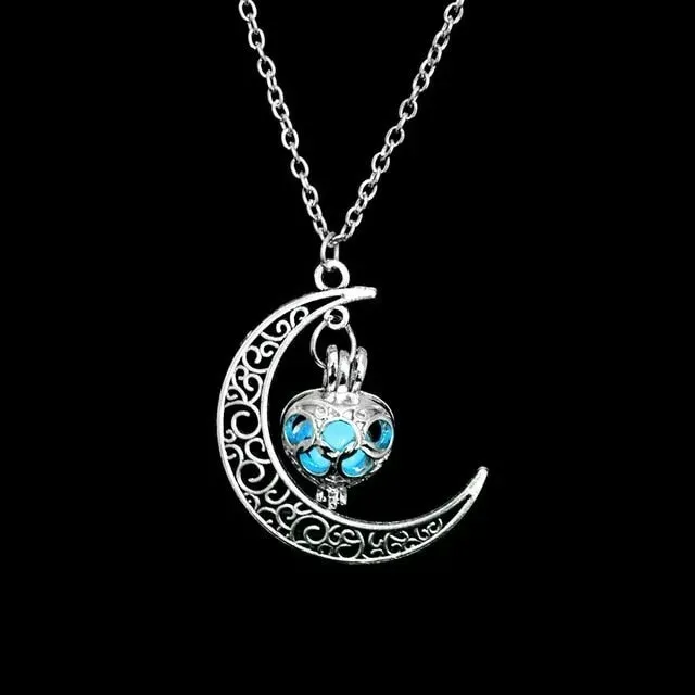 Glow in the Dark Moon Necklace