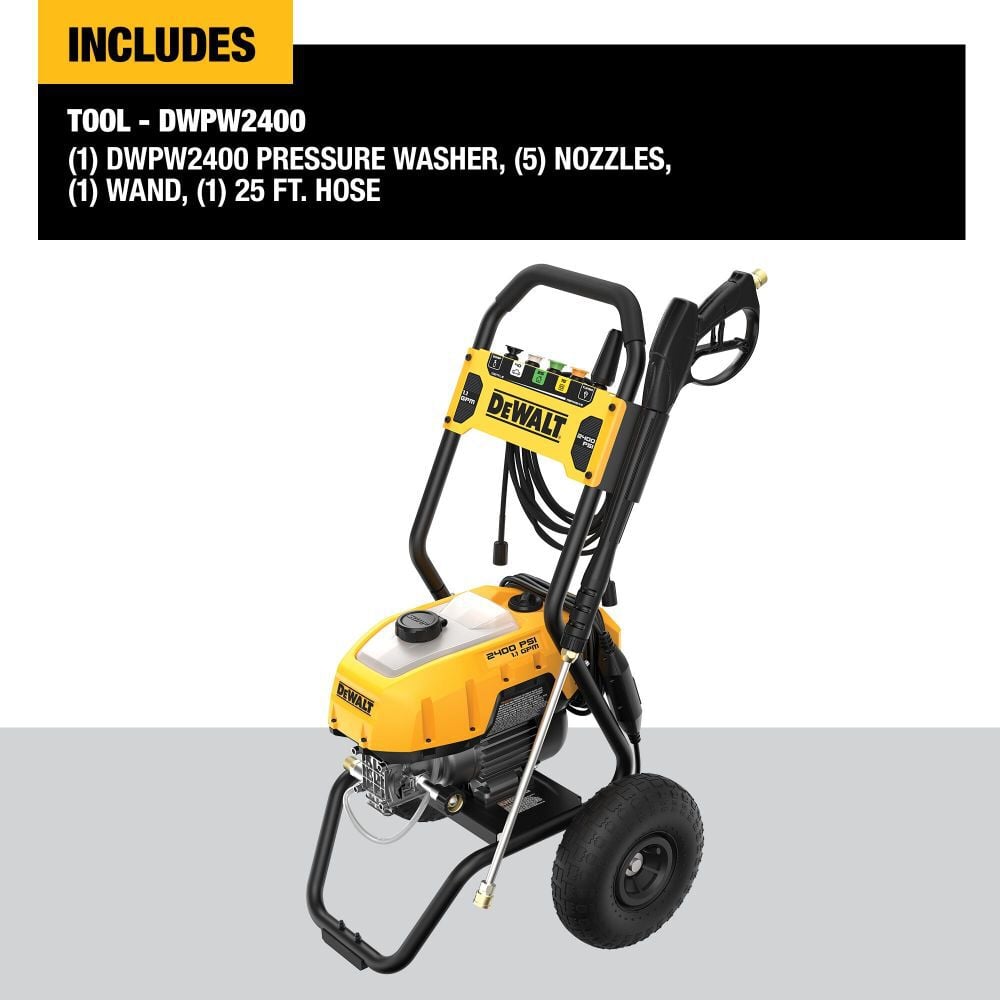 DEWALT Electric Pressure Washer 2400PSI 13Amp Electric Cold-Water DWPW2400