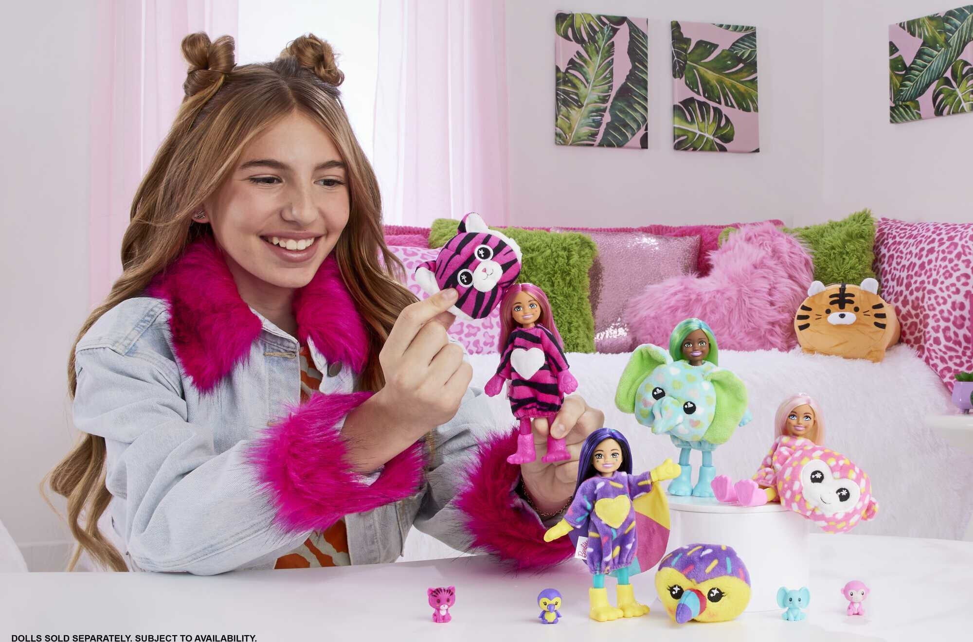 Barbie Cutie Reveal Chelsea Small Doll with Monkey Plush Costume, Mini Pet & Accessories