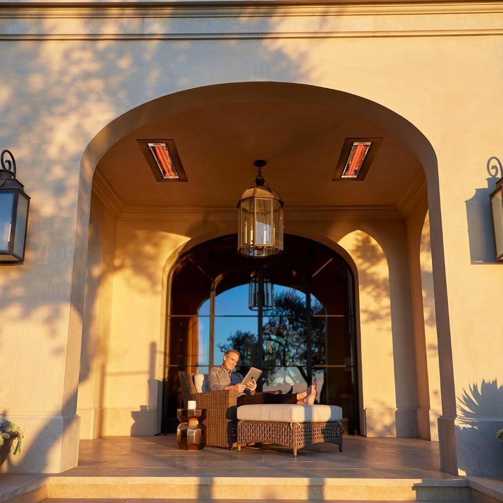 Infratech CD-Series 39x22 4000W Dual Element Electric Infrared Patio Heater - 240V - Stainless Steel - CD4024SS