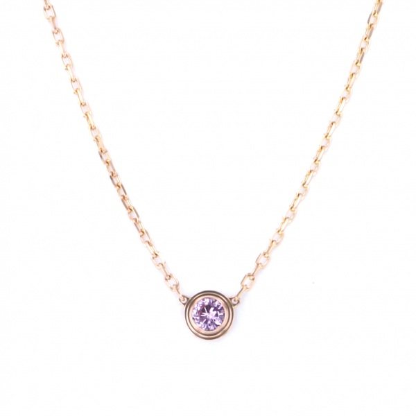 Cartier Pink Gold Necklace K18PG Sapphire