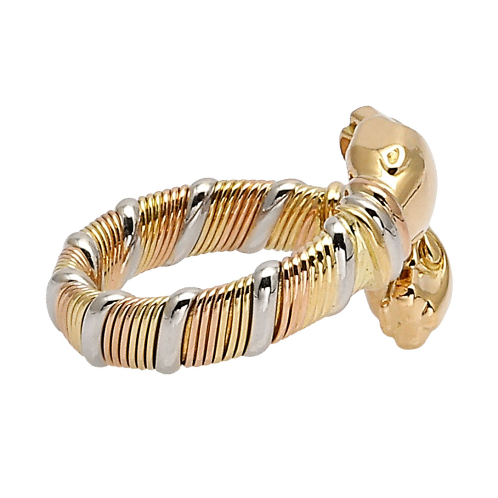 Cartier Cougar Panthère Ring Tri-Gold