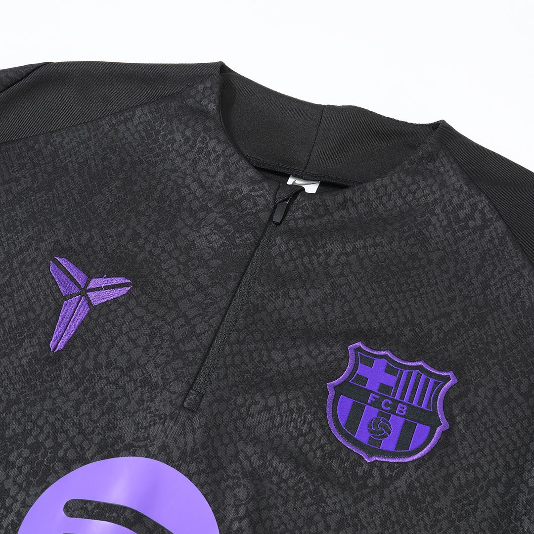 Barcelona 1/4 Zip Tracksuit 2025/26 Black
