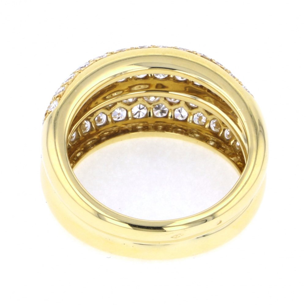 Cartier Yellow Gold Diamond Ring #56 K18YG