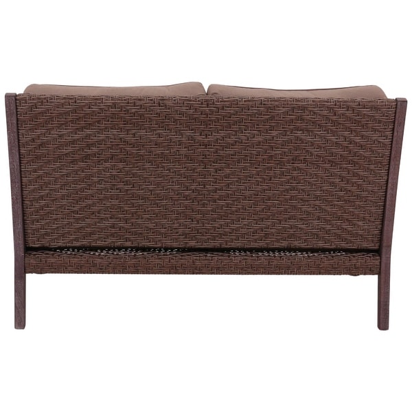Courtyard Casual Buena Vista II 4 pc Loveseat Group Includes: One Loveseat,One Coffee Table and Two Club Chairs