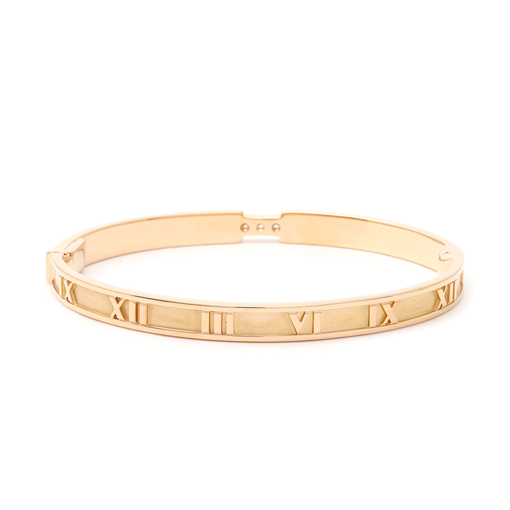 Tiffany & Co. Atlas Bracelet 18K Rose Gold Diamond