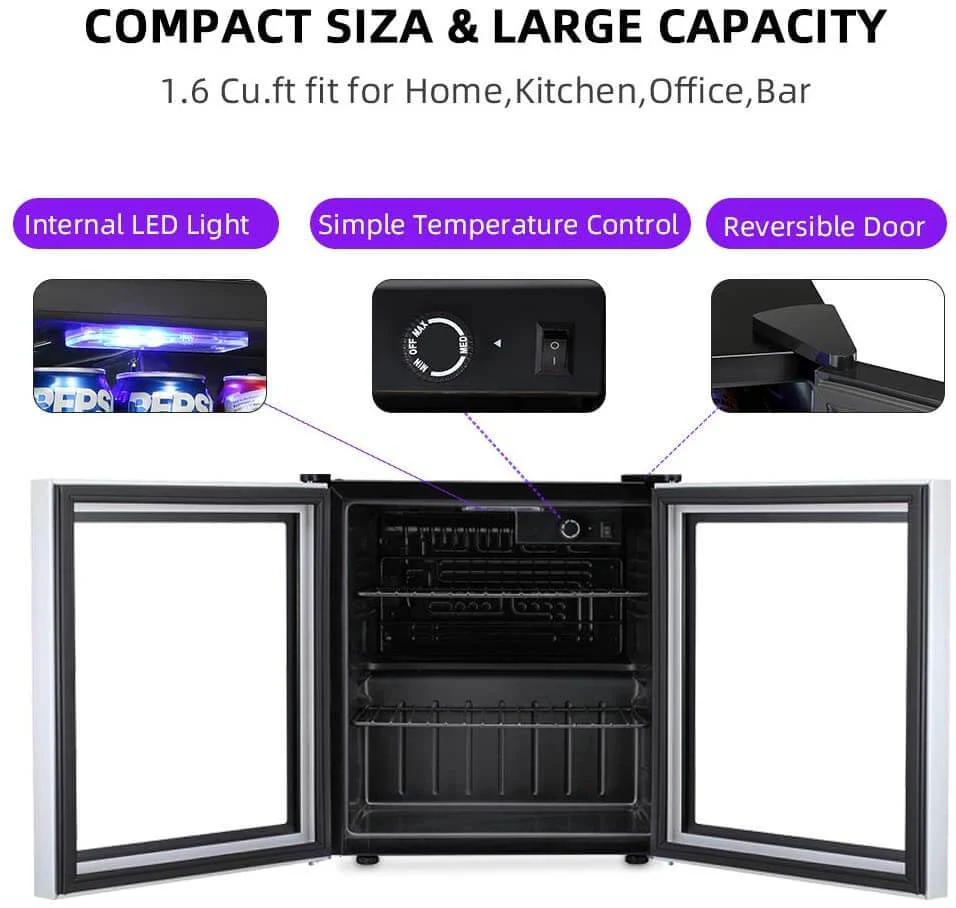 1.6 Cu.ft Mini Beverage Refrigerator and Cooler W5846H