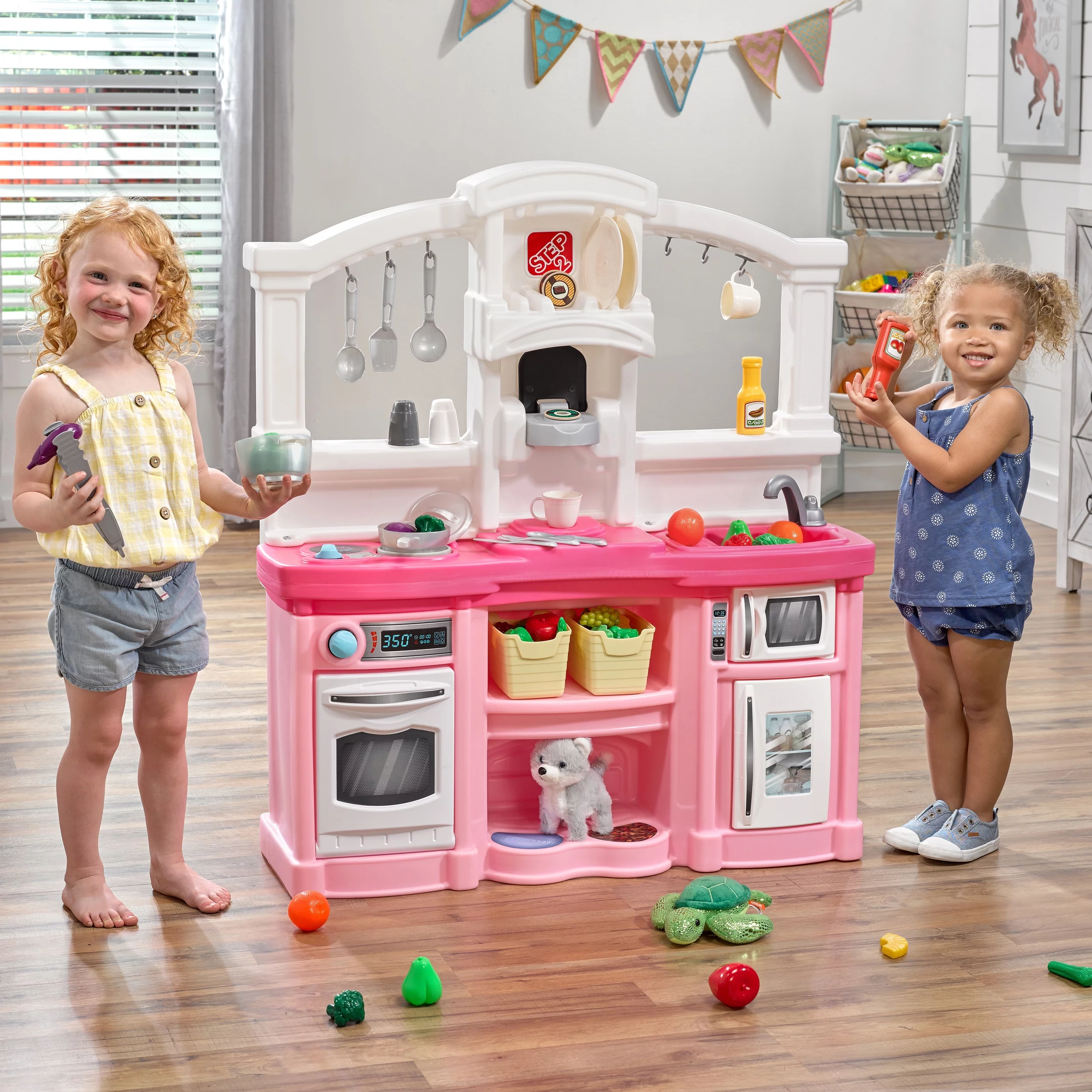 Step2 Fun with Friends Pink Toddler Kitchen Play Set