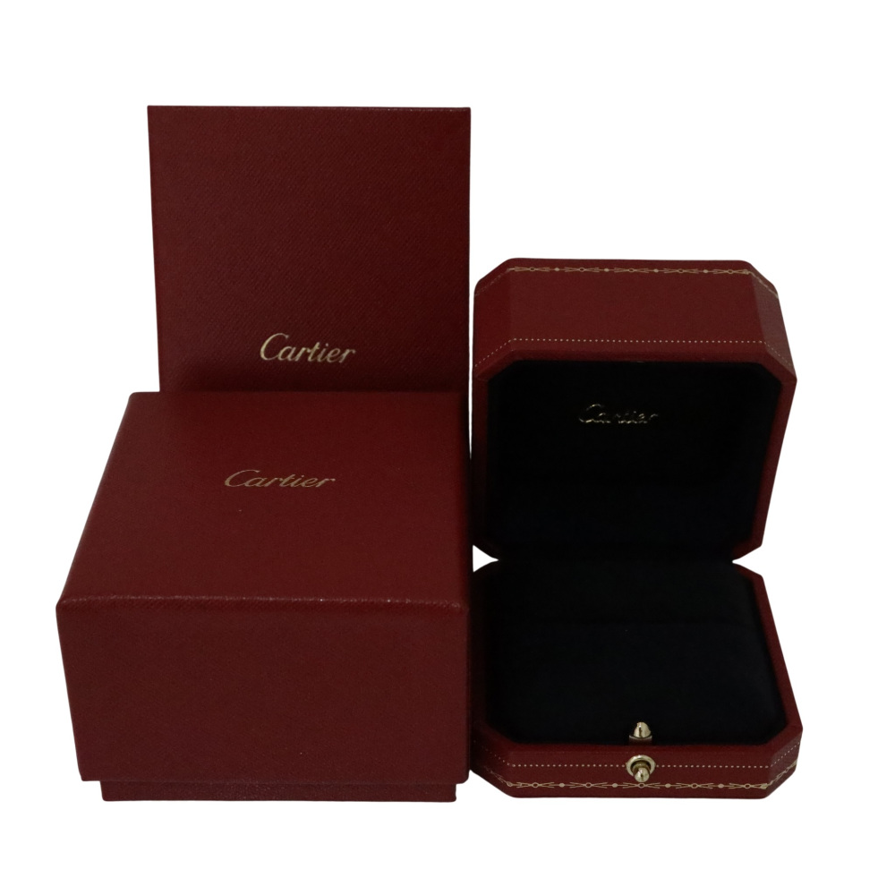 Cartier Love Pave Ring 18K Rose Gold Diamond B4218100