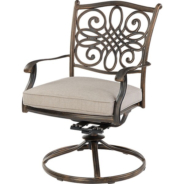 Agio Renditions 7Piece Set with 6 Swivel Rockers and 38in. x 72in. CastTop Table,Featuring Sunbrella? Fabric in Silver
