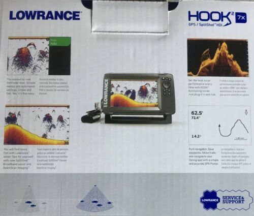 Lowrance HOOK2-7x 7in GPS Fishfinder w/ Track Plotter u0026 SplitShot