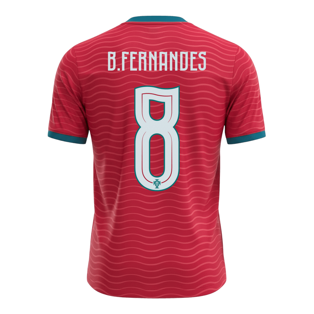 B.FERNANDES #8 Portugal Home Soccer Jersey World Cup 2026