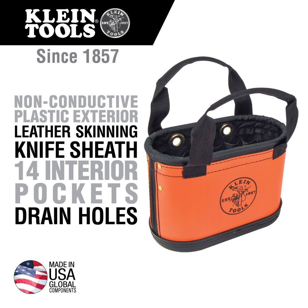 Klein Tools 5144HBS Hard Body Oval Bucket Orange/Black