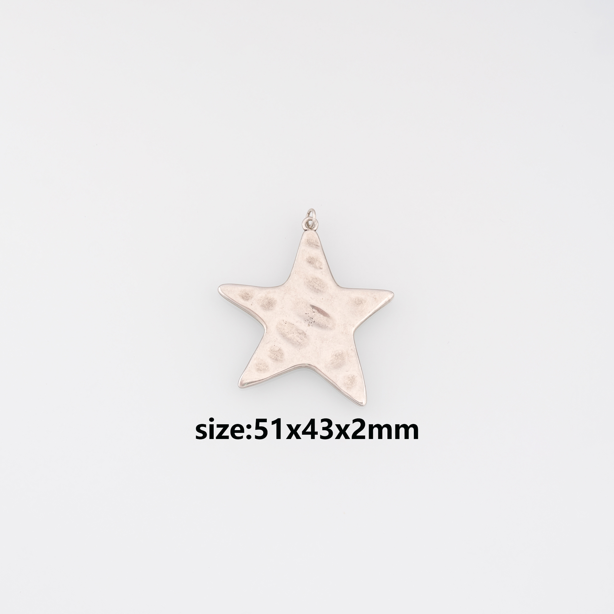 18K Gold Filled Silver Star Pendant,Celestial Charm Earrings Necklace for DIY Jewelry Making Supply