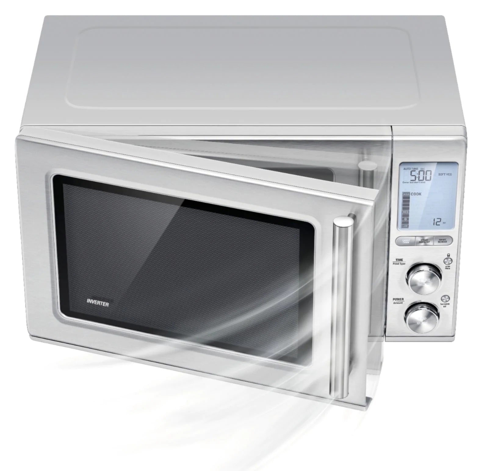 Breville - the Smooth Wave™ 1.2 Cu. Ft. Microwave - Stainless steel