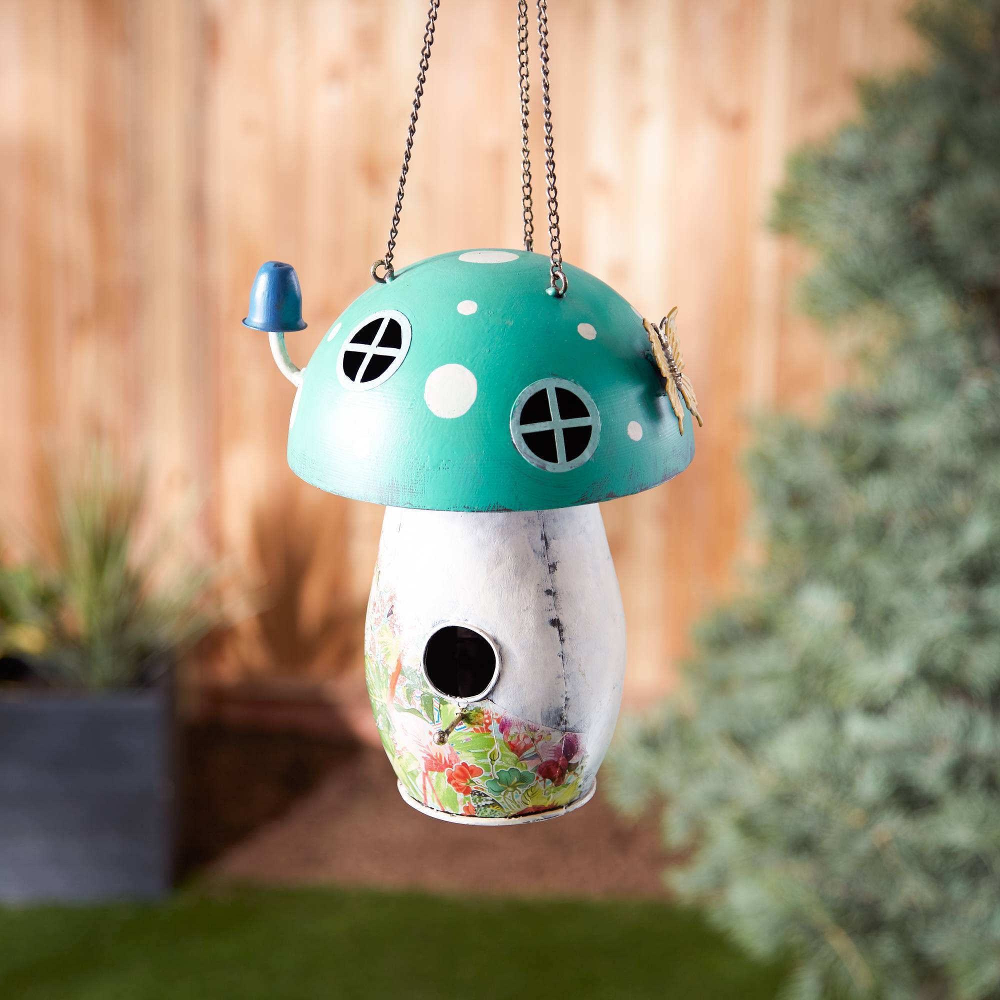 Zingz u0026 Thingz Green Mushroom Birdhouse ,Green