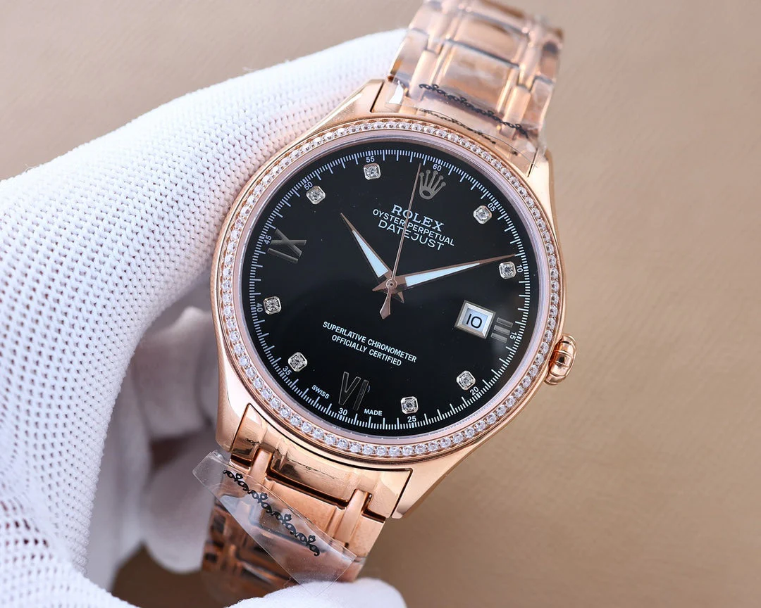 Rolex Datejust 40mm Silver Pink Gold