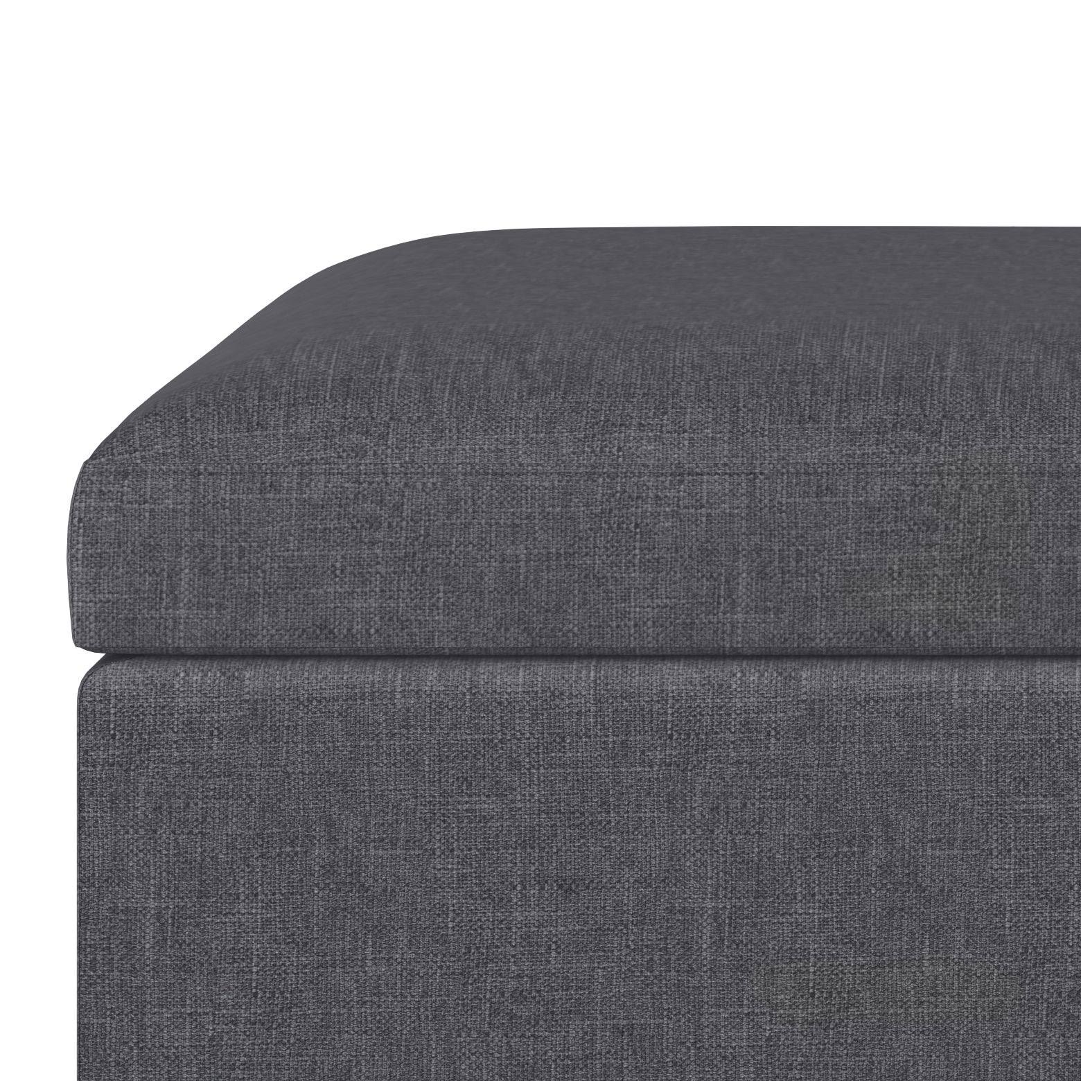 Wyndenhall Ethan Mid Century Modern Rectangle Table Ottoman - 34x22W x 26x22D x 18.5x22H - Natural
