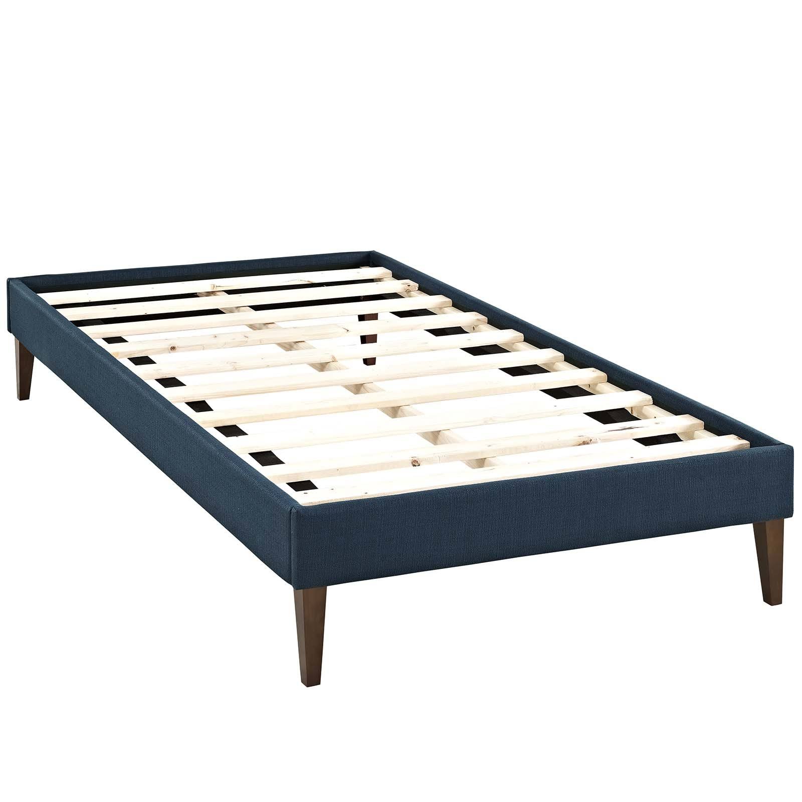 Modway Sharon Twin Fabric Bed Frame with Squared Tapered Legs, Atomic Red
