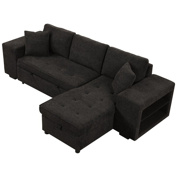 Modern LShape 3 Seat Reversible Sectional Sofa