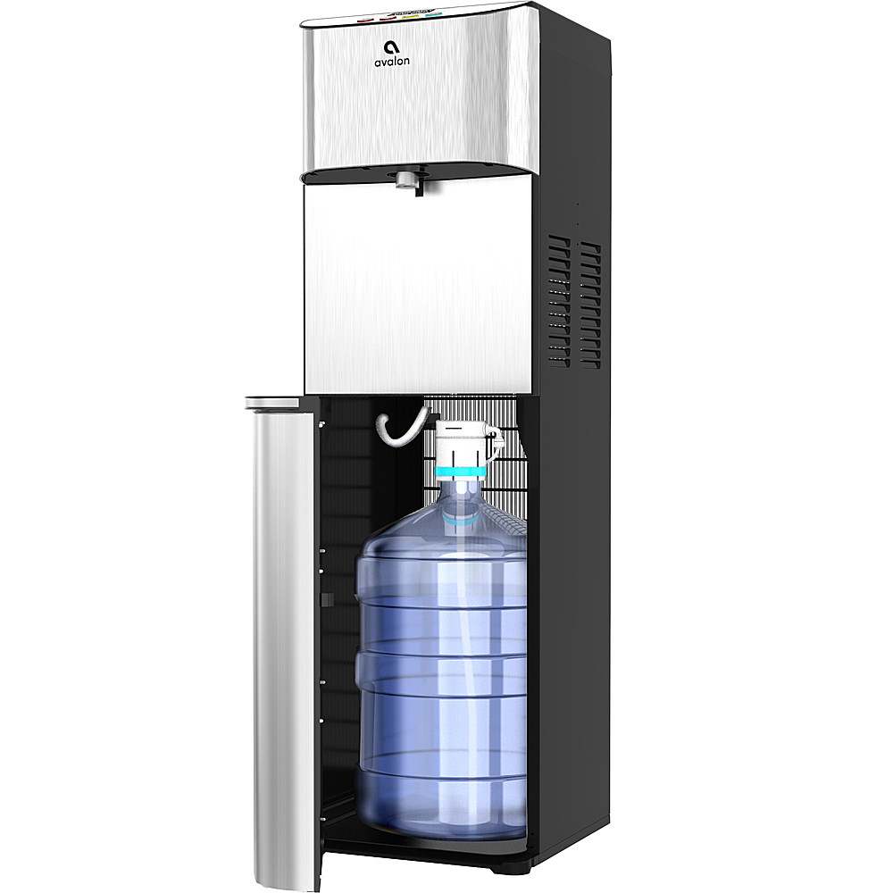 Avalon - A14 Bottom-Loading Bottled Water Cooler - Black Stainless Steel