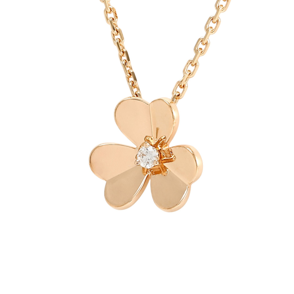 Van Cleef & Arpels Frivole Necklace 18K Rose Gold Diamond VCARPFBM00