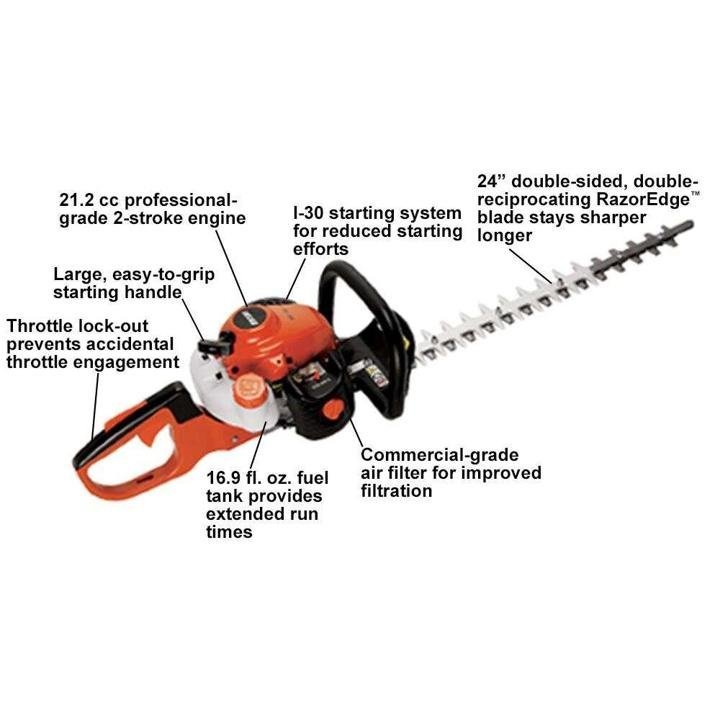 echo-24 in. 21.2 cc Gas 2-Stroke Cycle Hedge Trimmer