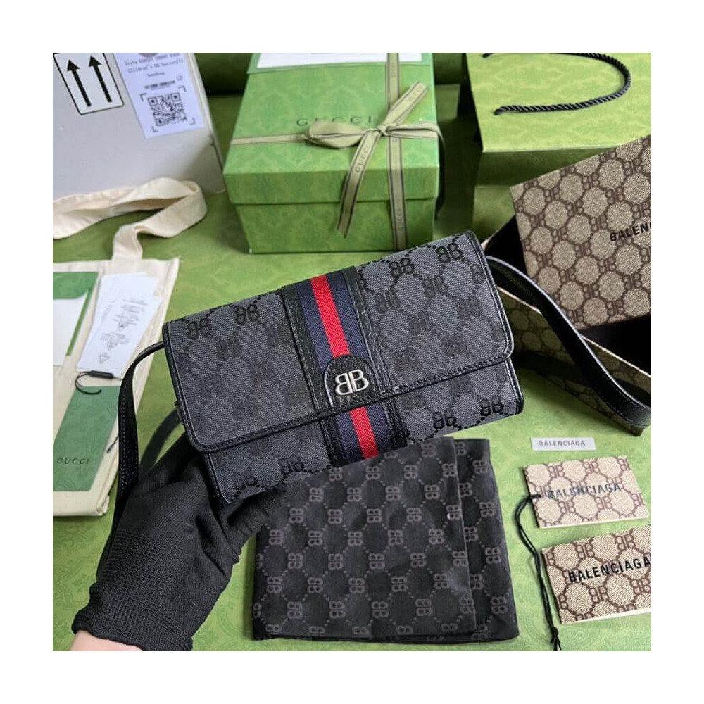 Balenciaga x Gucci Hacker Mini Crossbody Bag Black