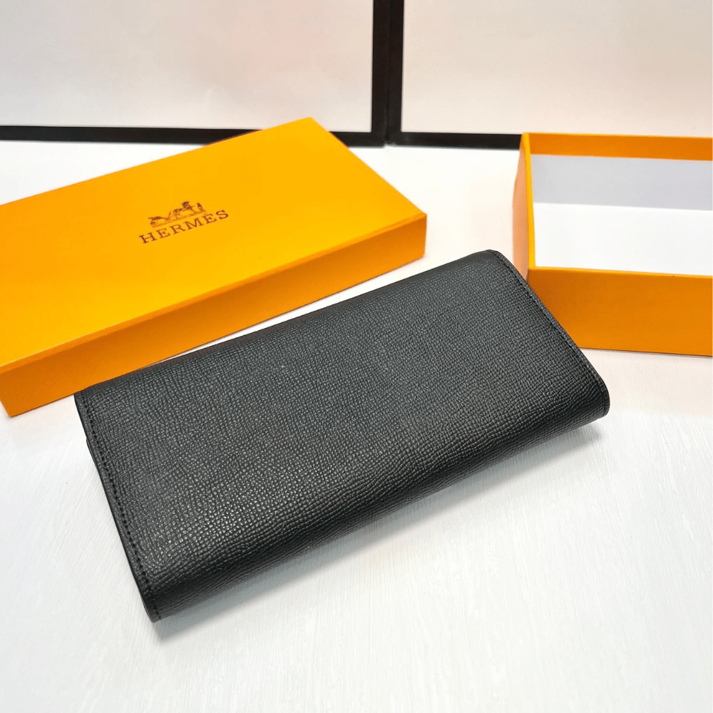 Hermès Constance Long Wallet Black 7.5 Inches