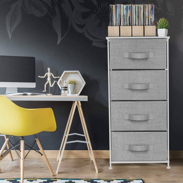 Sorbus Drawer Fabric Dresser For Home Bedroom And More White