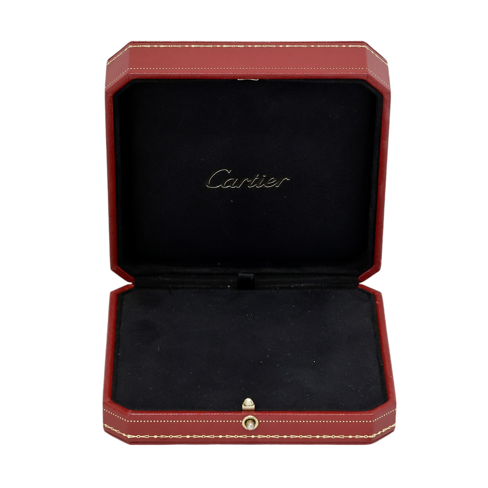 Cartier C Heart Pave Necklace 18K White Gold Diamond