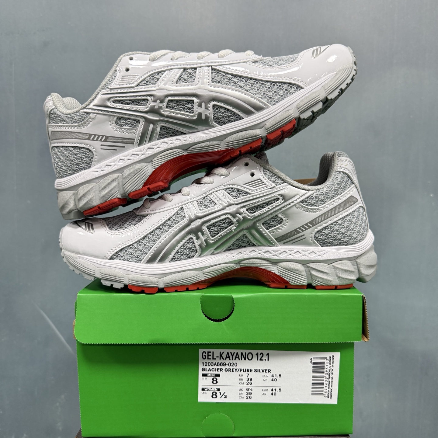 ASICS GEL-KAYANO 12.1 Running Shoes Glacier Grey/Pure Silver