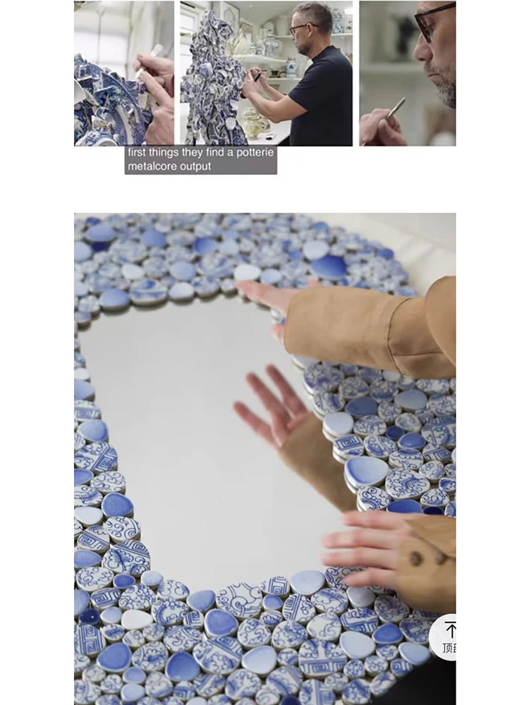 DZ019 - Dutch Original! Rhino Gallery Blue and White Porcelain Art Space-enlarging Decorative Painting