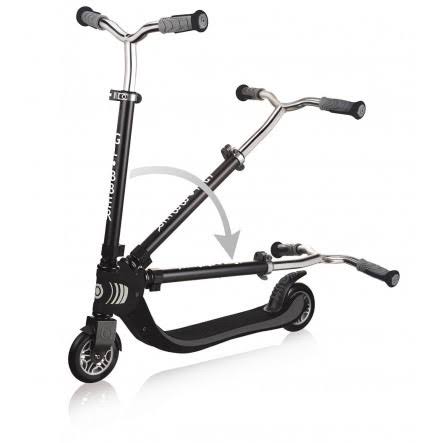 Globber Flow Foldable 125 Scooter, Black Grey