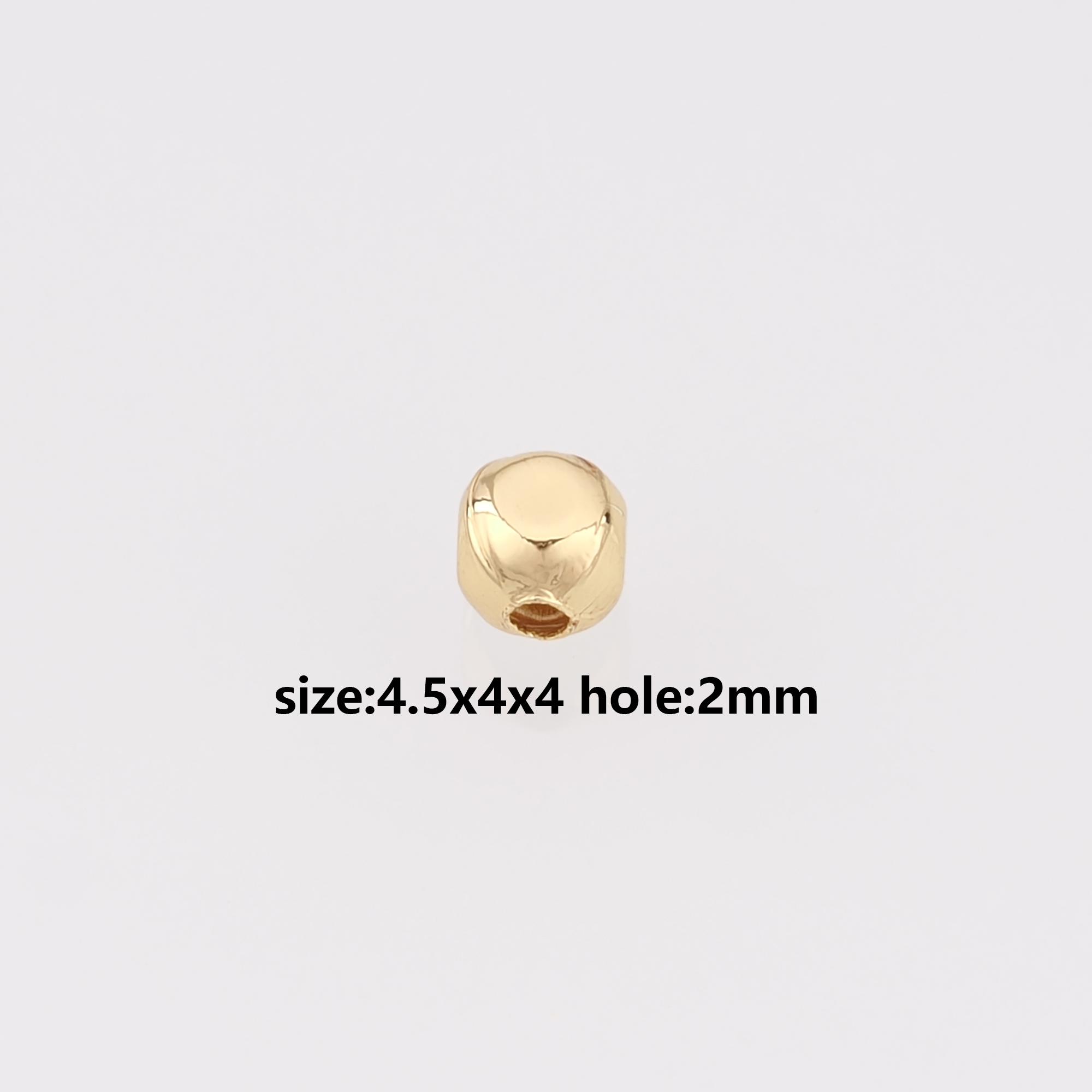 50pcs 18K Gold Filled Geometric Spacer Beads,Irregular Bead for Bracelet Jewelry Necklace Making Supply