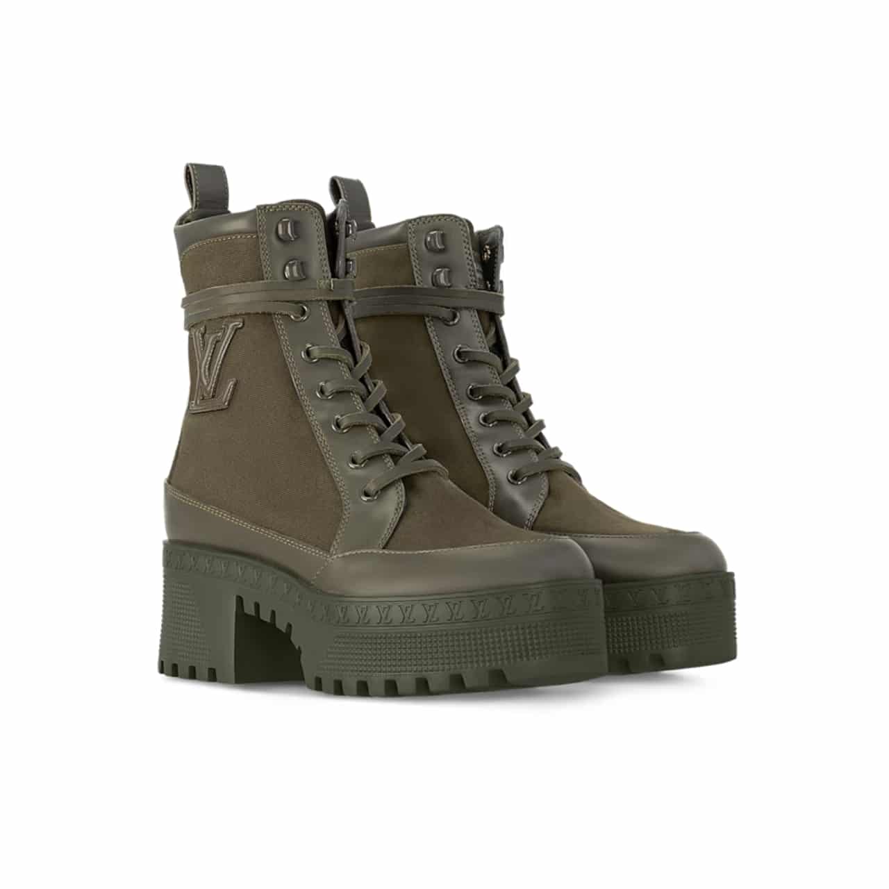 Louis Vuitton Laureate Platform Desert Boot Kaki Green 1Ac7S9