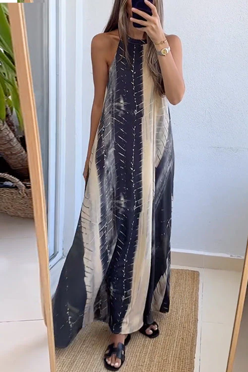 Halter Neck Backless Maxi Dress - Chic Summer StyleClistos