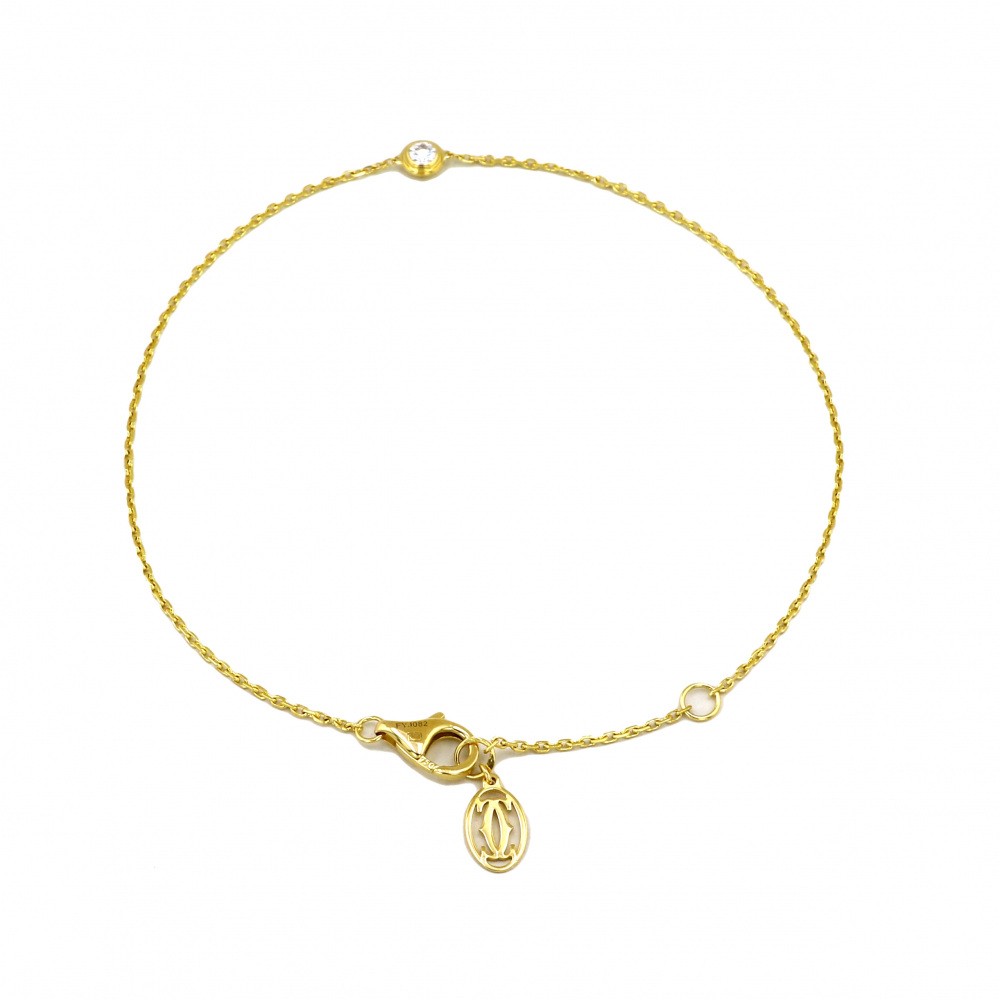 Cartier Damour (diamant Leger) Xs Bracelet 18K Yellow Gold Diamond