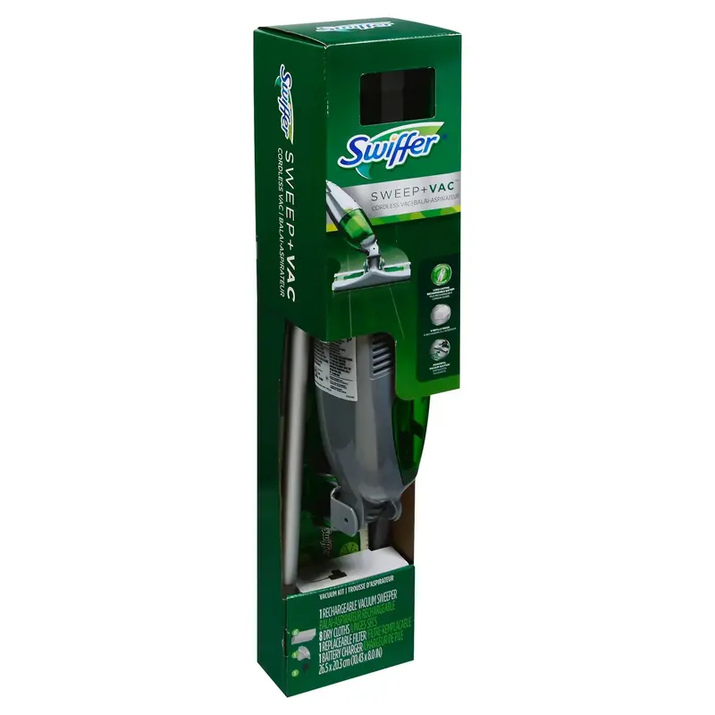 Swiffer Sweep + Vac Cordless Vacuum Kit – Lightweight Floor Cleaner for Hard Surfaces & Carpets