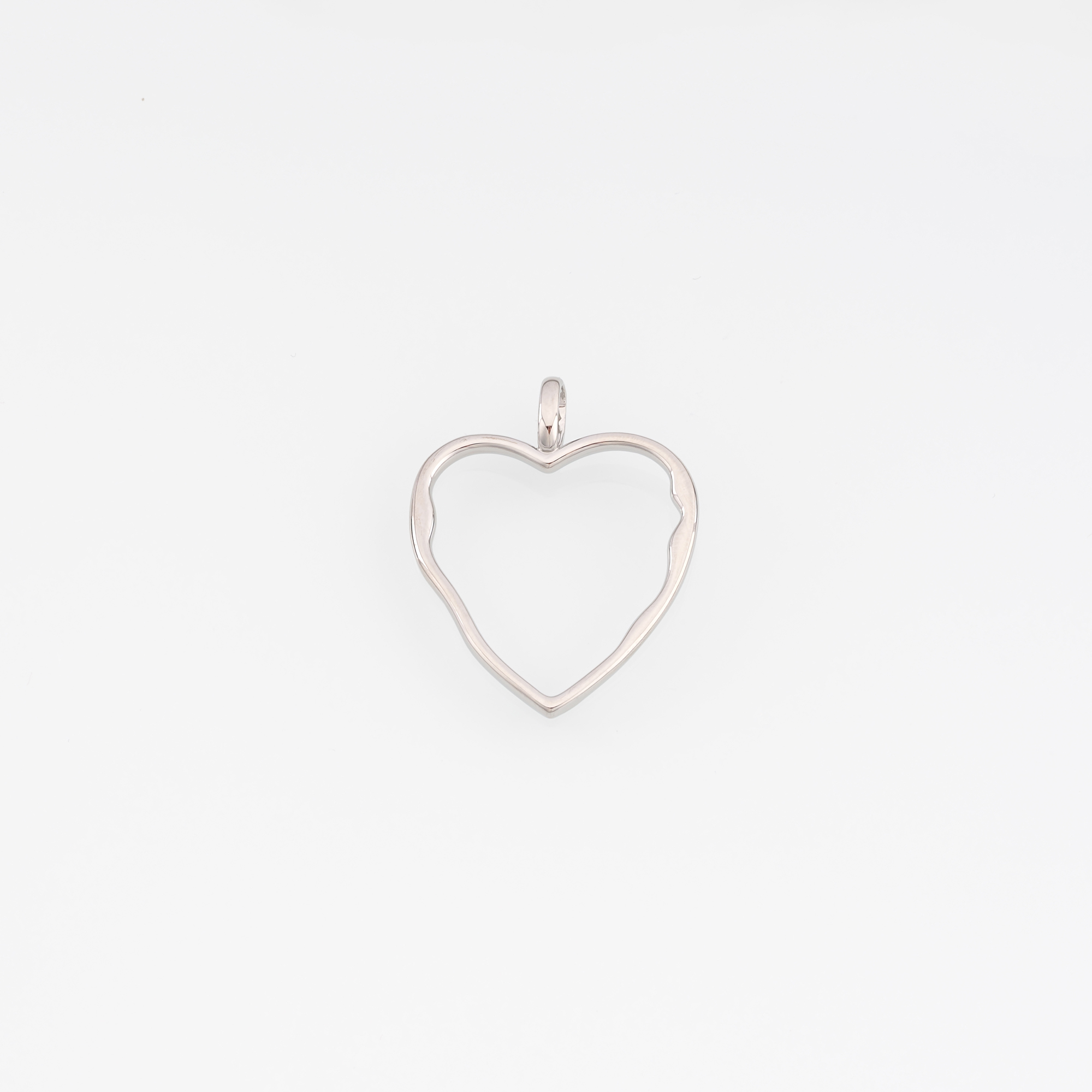 18K Gold Filled Heart Pendant,Heart Charm Earrings Necklace for DIY Jewelry Making Supply