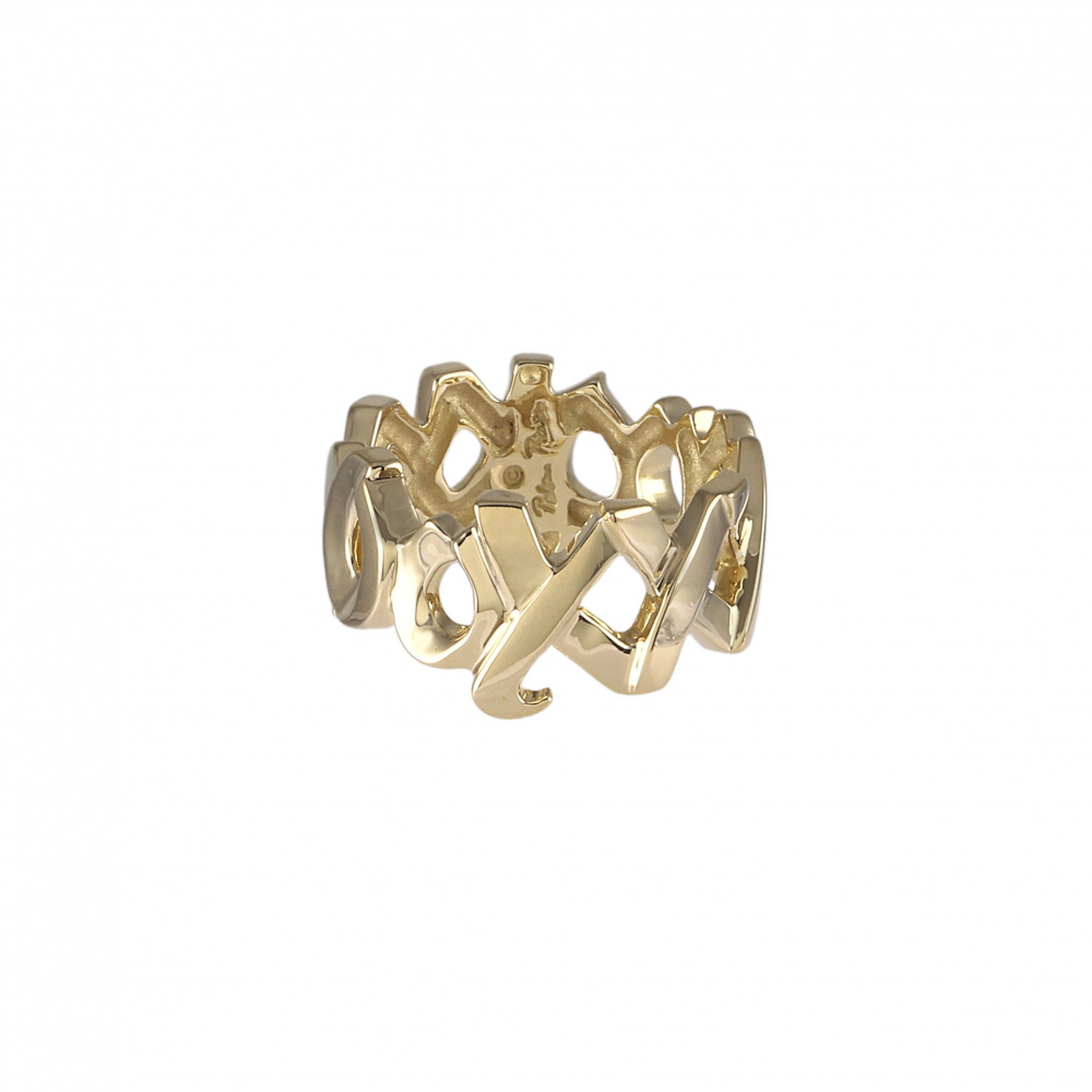 Tiffany & Co. Paloma Picasso Love Kiss Ring 18K Yellow Gold